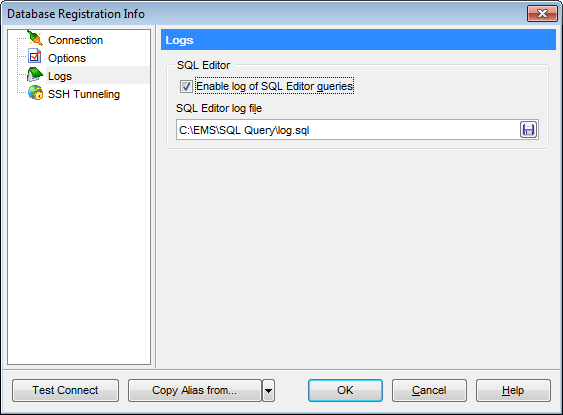 hs3253 - Setting log options