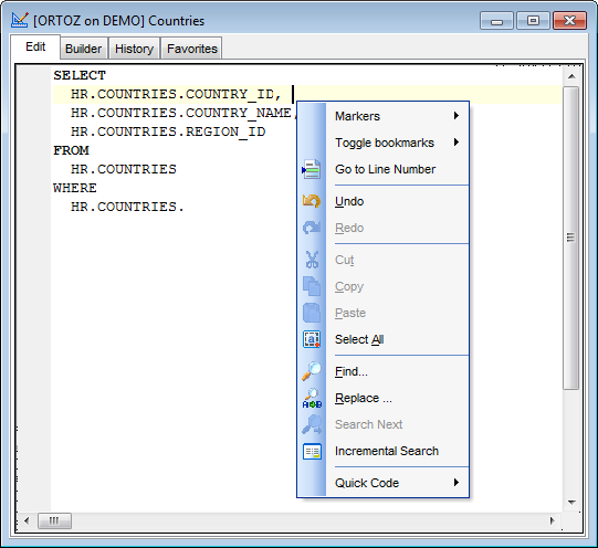 hs3312 - Using the context menu