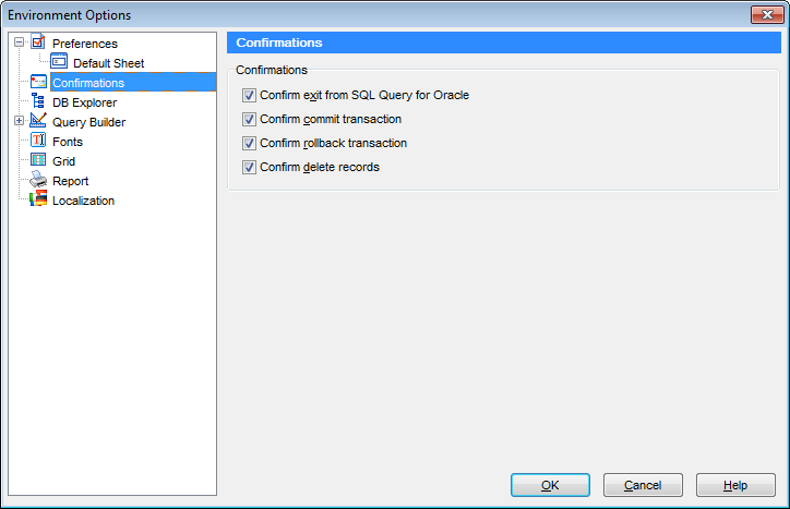 hs4112 - Environment Options - Confirmations