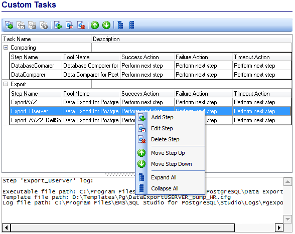 Scheduling and Performing tasks - Managing task steps