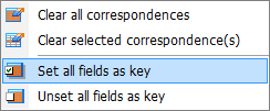 Step 2 - Fields grid - Context menu