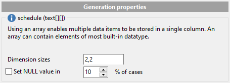 Array field parameters