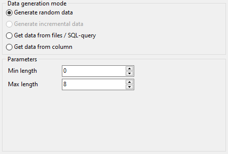 BLOB field parameters - Mode - Random data