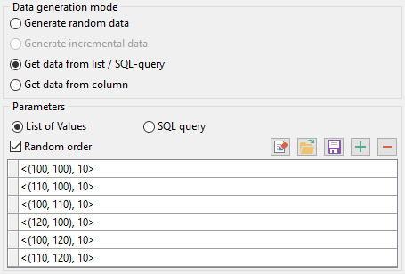 Geometric field parameters - Mode - List or query