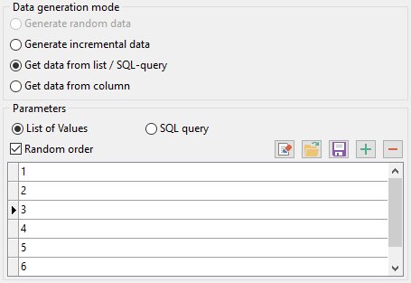 Integer field parameters - Mode - List or query