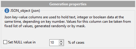 Json field parameters