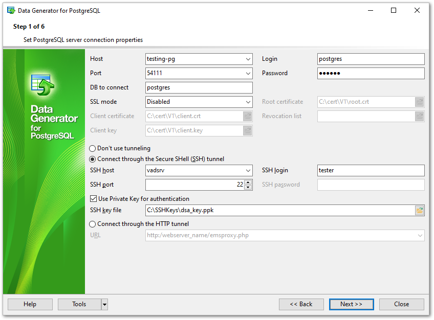 Online Documentation Data Generator for PostgreSQL |