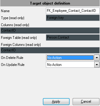 Step 5 - Editing target objects - Target key properties