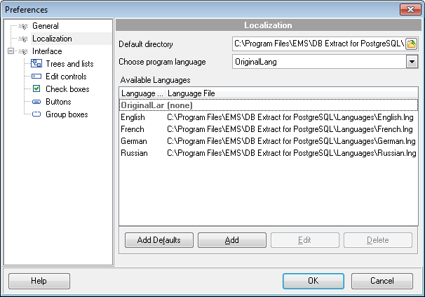 hs2320 - Setting program language