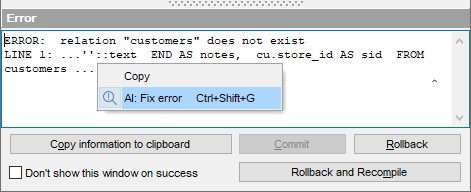 AI Assistant - Changing metadata - Fix error