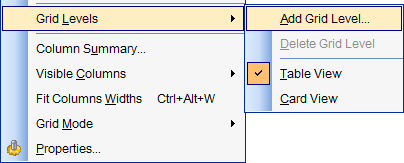 Create Grid Level - Add Grid Level