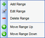 Import Data - Setting fields correspondence - Excel - Popup menu