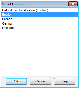 Localization - Select Program Language