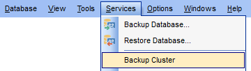 menuBackupClusterDB