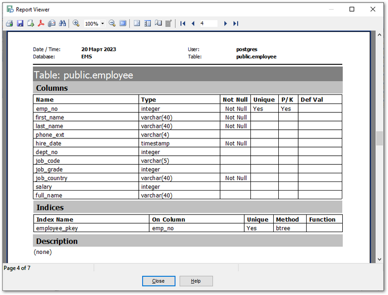 Print Metadata - Preview