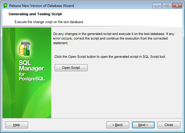Release New Version - Execute the change script on the test database_1