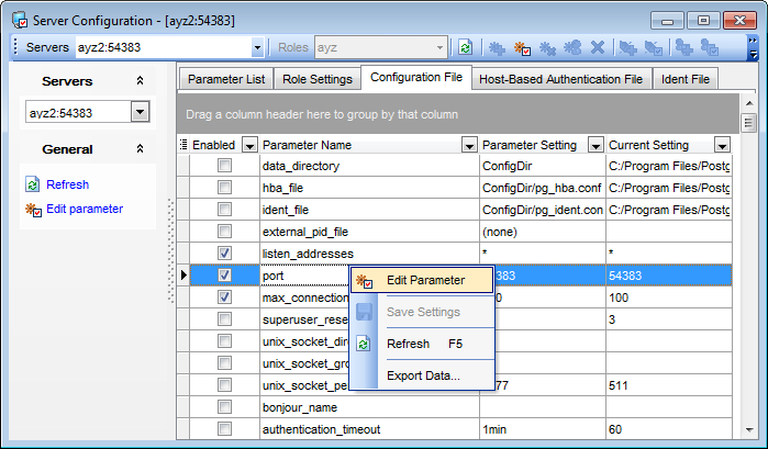 Server Configuration - Setting up Configuration Files