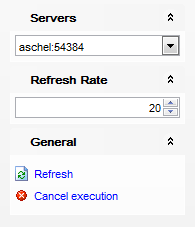 Server Status - Using Navigation bar