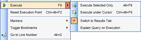 SQL Editor - Executing queries