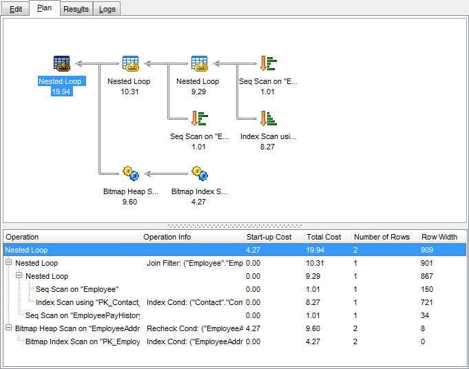 SQL Editor - Viewing query plan