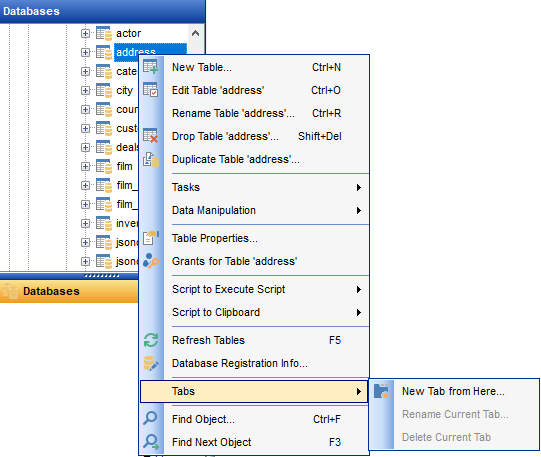 Using context menus - Object context menu