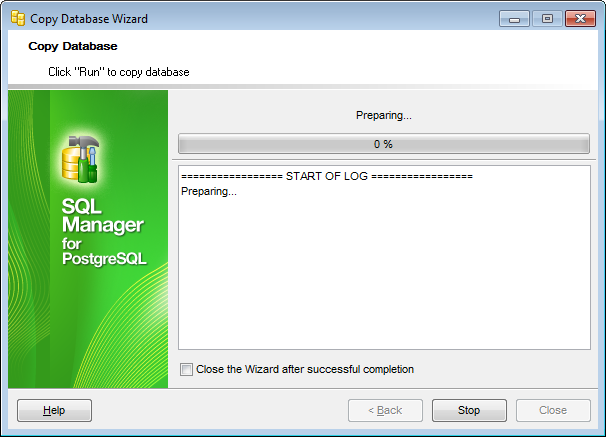Copy Database Wizard - Copying database