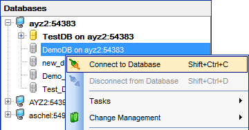 DB Explorer - Connecting to databases