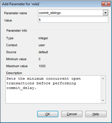 Server Configuration - Edit Role Parameter