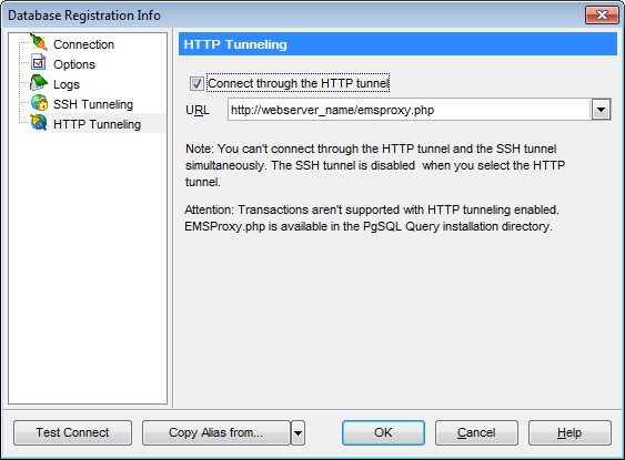 hs3255 - Setting HTTP tunnel options