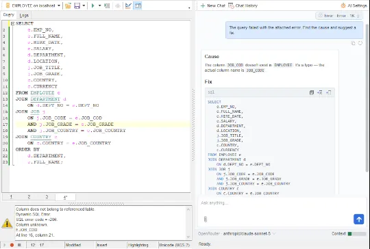 SQLManager for Interbase Error Fix with AI Assistant