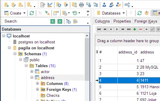 EMS SQL Manager for PostgreSQL - Main view