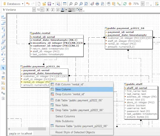 Visual ER Diagram designer for PostgreSQL with reverse engineering