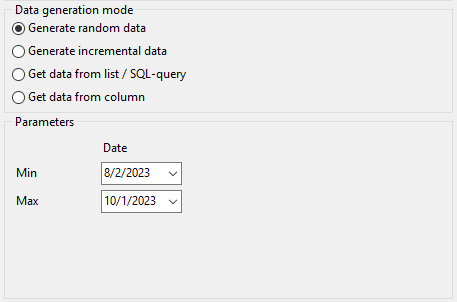 Date field parameters