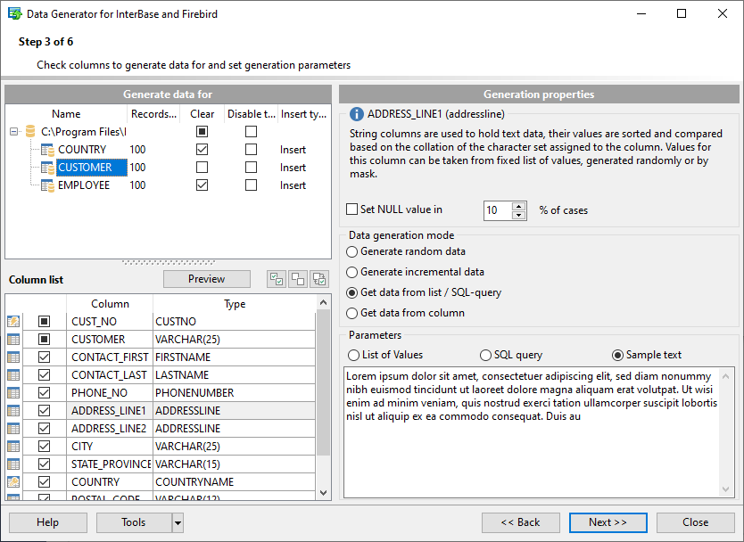 EMS Data Generator for IB/FB
