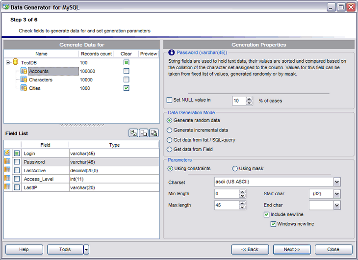 Data for MySQL | SQLManager