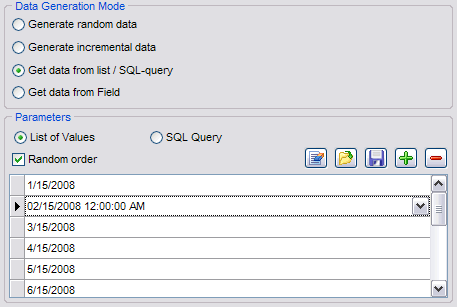 Date field parameters