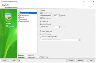 Setting common options