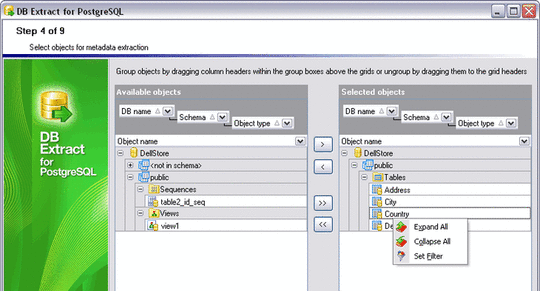 EMS Database Extract for PostgreSQL
