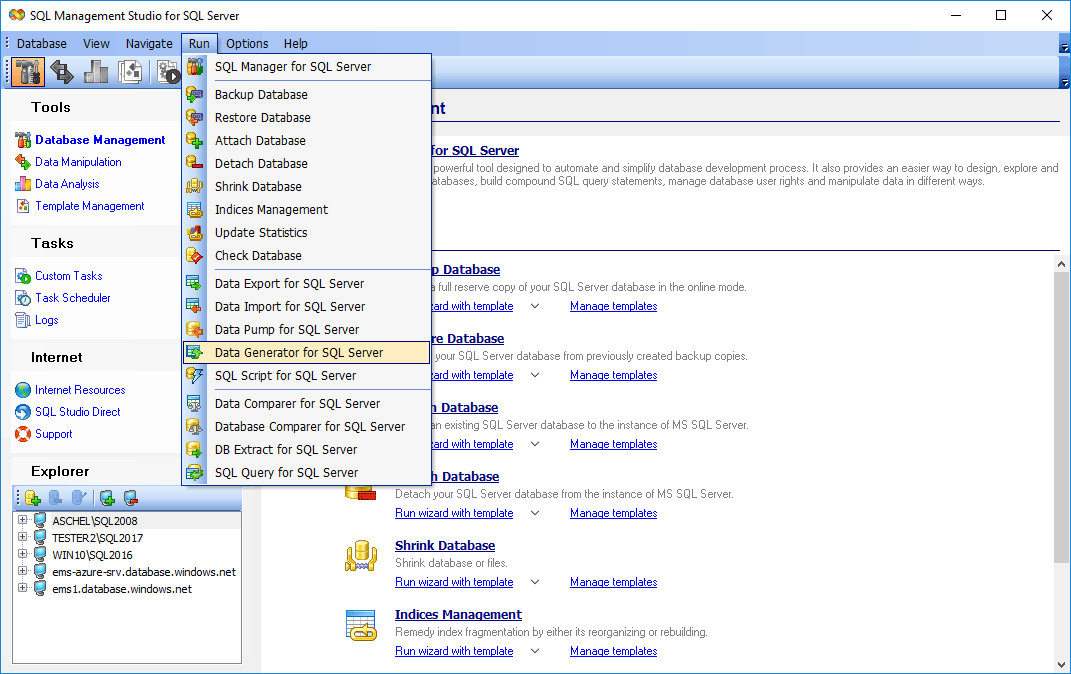 SQL Management Studio for SQL Server | SQLManager