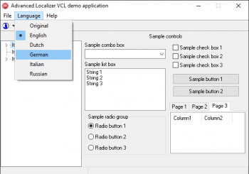 One touch localization of the application at run-time