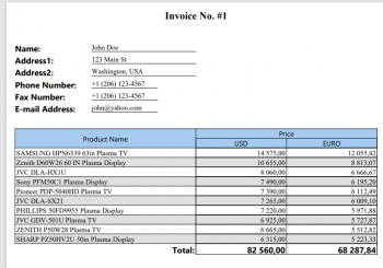 Embedded tables support